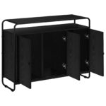 vidaXL Komoda Čierny dub 102 x 35 x 75 cm Spracované drevo – Obrázok 3