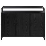 vidaXL Komoda Čierny dub 102 x 35 x 75 cm Spracované drevo – Obrázok 4