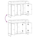 vidaXL Komoda Čierny dub 102 x 35 x 75 cm Spracované drevo – Obrázok 9