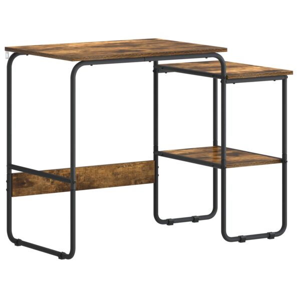 vidaXL Stôl s úložným priestorom Dymový dub 100 x 50 x 75 cm – Obrázok 2