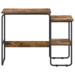 vidaXL Stôl s úložným priestorom Dymový dub 100 x 50 x 75 cm – Obrázok 3