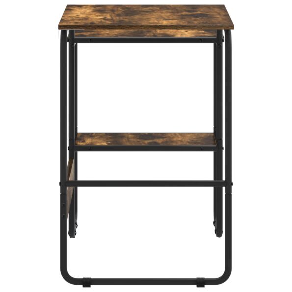 vidaXL Stôl s úložným priestorom Dymový dub 100 x 50 x 75 cm – Obrázok 4