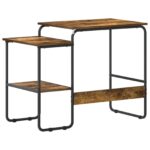 vidaXL Stôl s úložným priestorom Dymový dub 100 x 50 x 75 cm – Obrázok 5