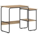 vidaXL Stôl s úložným priestorom Dub artisan 100 x 50 x 75 cm – Obrázok 2