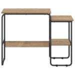 vidaXL Stôl s úložným priestorom Dub artisan 100 x 50 x 75 cm – Obrázok 3