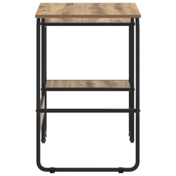 vidaXL Stôl s úložným priestorom Dub artisan 100 x 50 x 75 cm – Obrázok 4