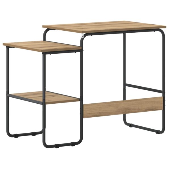 vidaXL Stôl s úložným priestorom Dub artisan 100 x 50 x 75 cm – Obrázok 5
