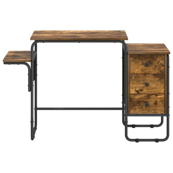 vidaXL Stôl s úložným priestorom Dymový dub 120 x 50 x 75 cm – Obrázok 4