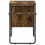 vidaXL Stôl s úložným priestorom Dymový dub 120 x 50 x 75 cm – Obrázok 5