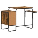 vidaXL Stôl s úložným priestorom Dymový dub 120 x 50 x 75 cm – Obrázok 6