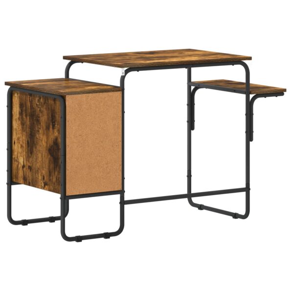 vidaXL Stôl s úložným priestorom Dymový dub 120 x 50 x 75 cm – Obrázok 6