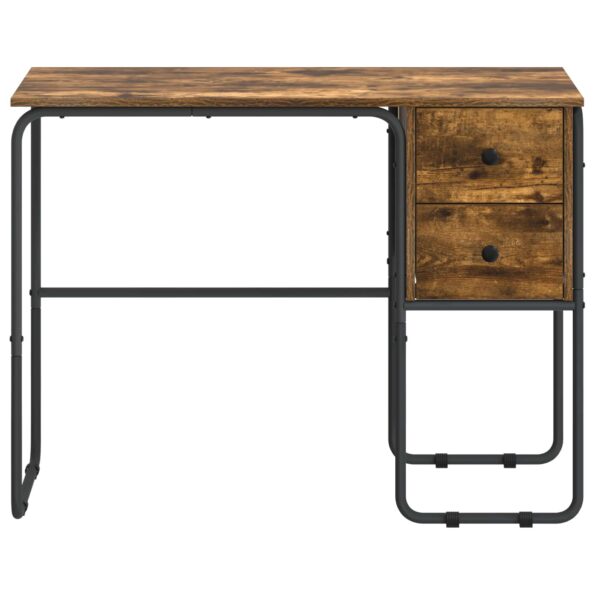 vidaXL Stôl s úložným priestorom Dymový dub 100 x 50 x 75 cm – Obrázok 4