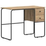 vidaXL Stôl s úložným priestorom Dub artisan 100 x 50 x 75 cm – Obrázok 2