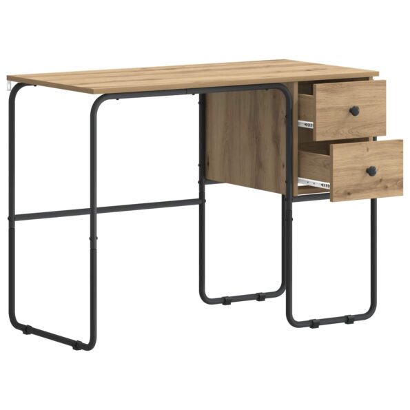 vidaXL Stôl s úložným priestorom Dub artisan 100 x 50 x 75 cm – Obrázok 3