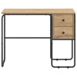 vidaXL Stôl s úložným priestorom Dub artisan 100 x 50 x 75 cm – Obrázok 4