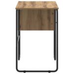 vidaXL Stôl s úložným priestorom Dub artisan 100 x 50 x 75 cm – Obrázok 5