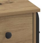 vidaXL Stôl s úložným priestorom Dub artisan 100 x 50 x 75 cm – Obrázok 8