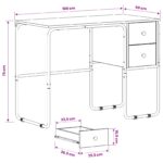 vidaXL Stôl s úložným priestorom Dub artisan 100 x 50 x 75 cm – Obrázok 9