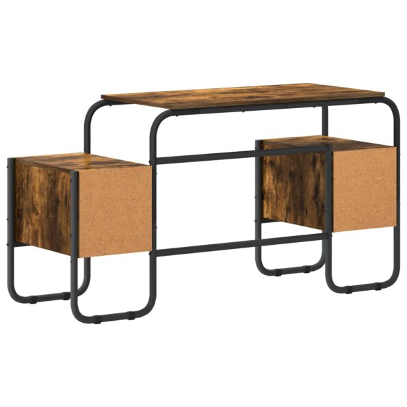 vidaXL Stôl s úložným priestorom Dymový dub 145 x 50 x 75 cm – Obrázok 6