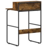 vidaXL Stôl s úložným priestorom Dymový dub 60 x 50 x 91 cm – Obrázok 5