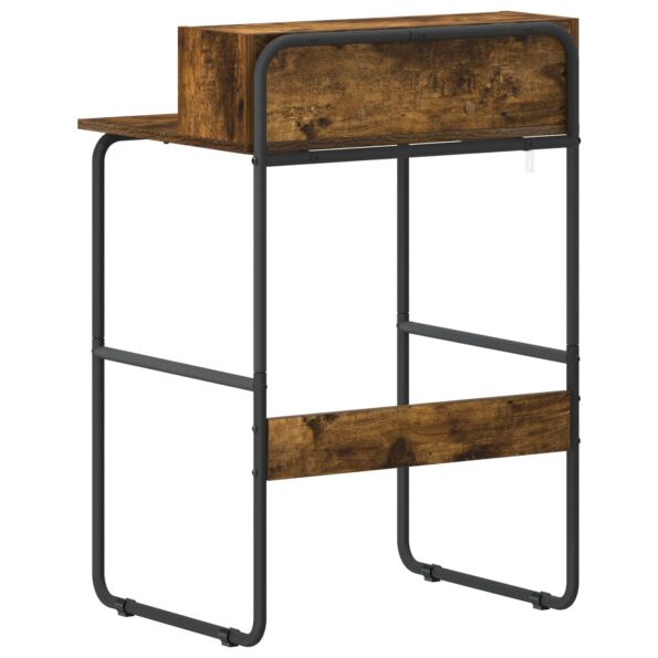 vidaXL Stôl s úložným priestorom Dymový dub 60 x 50 x 91 cm – Obrázok 5