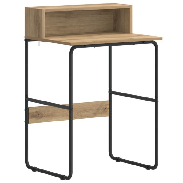 vidaXL Stôl s úložným priestorom Dub artisan 60 x 50 x 91 cm – Obrázok 2