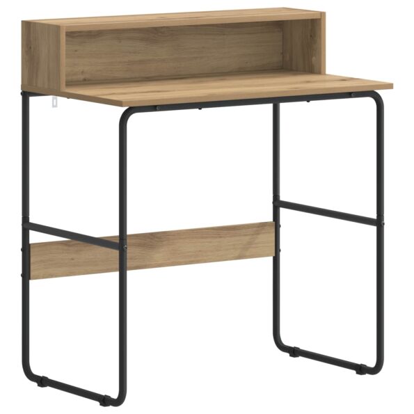 vidaXL Stôl s úložným priestorom Dub artisan 80 x 50 x 91 cm – Obrázok 2