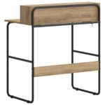 vidaXL Stôl s úložným priestorom Dub artisan 80 x 50 x 91 cm – Obrázok 5
