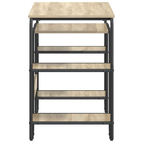 vidaXL Stôl s úložným priestorom Dub sonoma 113,5 x 52 x 75,5 cm – Obrázok 4