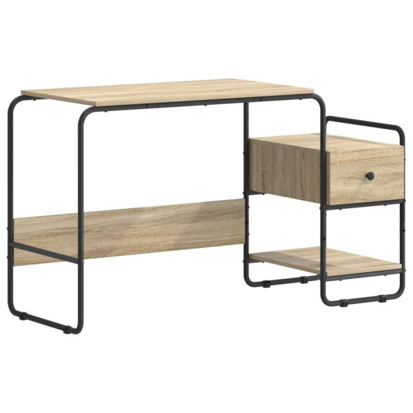 vidaXL Stôl s úložným priestorom Dub sonoma 131.5 x 50 x 75.5 cm – Obrázok 2