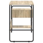 vidaXL Stôl s úložným priestorom Dub sonoma 131.5 x 50 x 75.5 cm – Obrázok 5