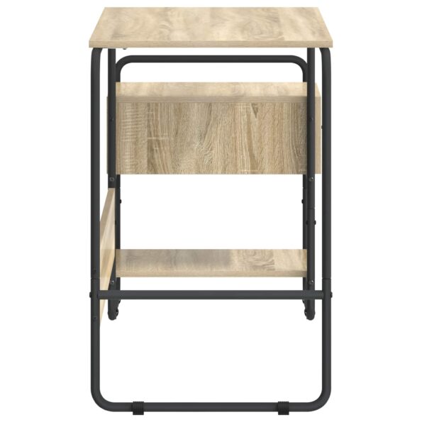 vidaXL Stôl s úložným priestorom Dub sonoma 131.5 x 50 x 75.5 cm – Obrázok 5