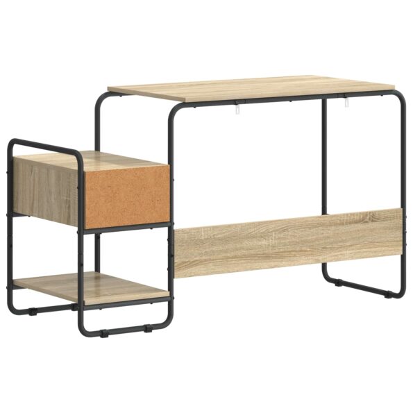 vidaXL Stôl s úložným priestorom Dub sonoma 131.5 x 50 x 75.5 cm – Obrázok 6