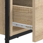 vidaXL Stôl s úložným priestorom Dub sonoma 131.5 x 50 x 75.5 cm – Obrázok 8