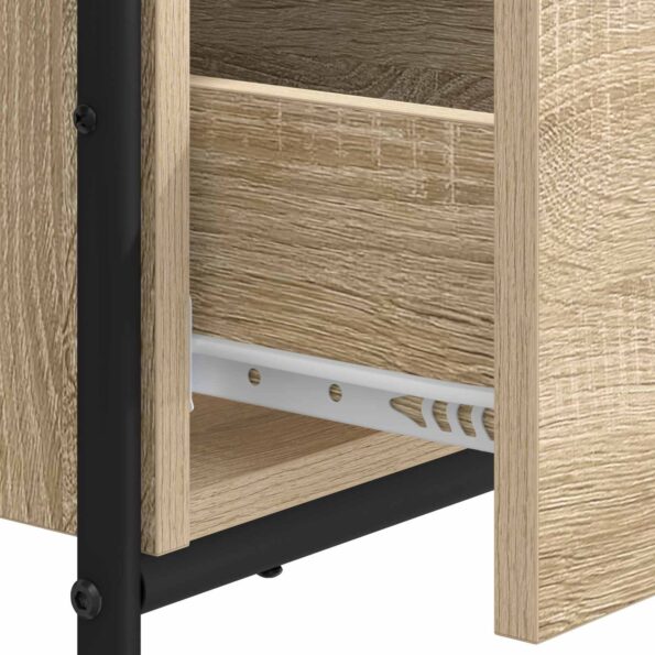 vidaXL Stôl s úložným priestorom Dub sonoma 131.5 x 50 x 75.5 cm – Obrázok 8