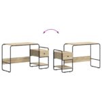 vidaXL Stôl s úložným priestorom Dub sonoma 131.5 x 50 x 75.5 cm – Obrázok 9