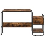 vidaXL Stôl s úložným priestorom Dymový dub 131.5 x 50 x 75.5 cm – Obrázok 4