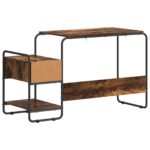 vidaXL Stôl s úložným priestorom Dymový dub 131.5 x 50 x 75.5 cm – Obrázok 6