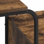 vidaXL Stôl s úložným priestorom Dymový dub 131.5 x 50 x 75.5 cm – Obrázok 7
