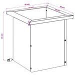 vidaXL Záhradný kvetináč s LED Olivovo zelená 30 x 30 x 30 cm Oceľ – Obrázok 12