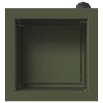 vidaXL Záhradný kvetináč s LED Olivovo zelená 30 x 30 x 30 cm Oceľ – Obrázok 7