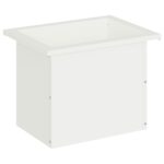 vidaXL Záhradný kvetináč s LED Biela 30 x 40 x 30 cm Oceľ – Obrázok 4
