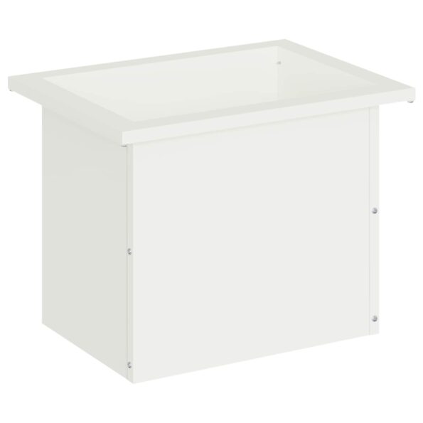 vidaXL Záhradný kvetináč s LED Biela 30 x 40 x 30 cm Oceľ – Obrázok 4