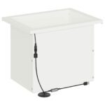 vidaXL Záhradný kvetináč s LED Biela 30 x 40 x 30 cm Oceľ – Obrázok 6