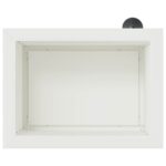 vidaXL Záhradný kvetináč s LED Biela 30 x 40 x 30 cm Oceľ – Obrázok 7