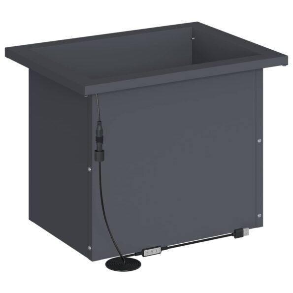 vidaXL Záhradný kvetináč s LED Antracit 30 x 40 x 30 cm Oceľ – Obrázok 6