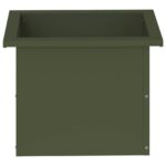vidaXL Záhradný kvetináč s LED Olivovo zelená 30 x 40 x 30 cm Oceľ – Obrázok 5