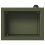 vidaXL Záhradný kvetináč s LED Olivovo zelená 30 x 40 x 30 cm Oceľ – Obrázok 7