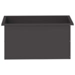 vidaXL Záhradný kvetináč s LED Čierna 40 x 80 x 40 cm Oceľ – Obrázok 5