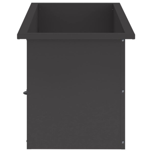 vidaXL Záhradný kvetináč s LED Čierna 40 x 80 x 40 cm Oceľ – Obrázok 6